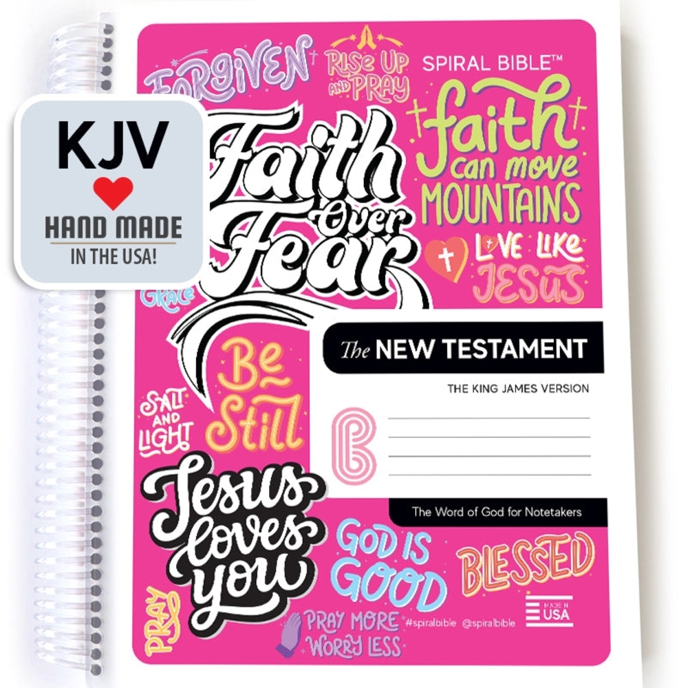 Spiral Bible KJV Pink Cover